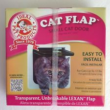 Cat Flap Small Cat Door Ideal Pet Products 6 1/4" x 6 1/4" 4-Way Lock~up to 12lb