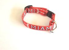 NEW MIAMI OF OHIO REDHAWKS SAFETY CAT COLLAR w/ BELL LICENSED