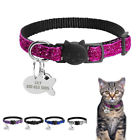 Personalized Sequins Break Away Cat Collar With Bell for Cat Kitten Adjustable