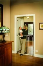 Pet Gate Kid Door Tall Walk Thru Indoor Wall Mounted Dog Cat Stair Hall Safety