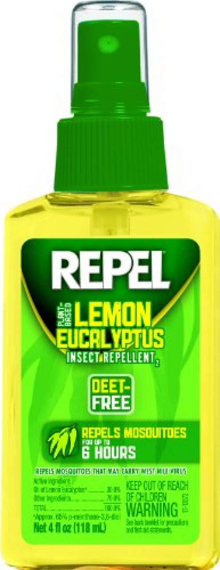 Repel Lemon Eucalyptus Natural Insect Repellent, 4Ounce Pump Spray