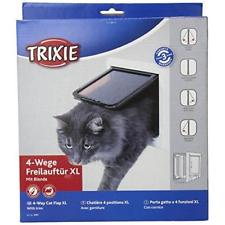 Trixie Pet Products 4-Way Locking Cat Door with Tunnel, X-Large, White New