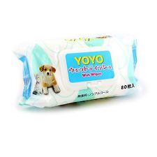 YoYo Pet Wipes Paws Bathing / Grooming Cat Dog Aloe Wet Wipes 80 Count