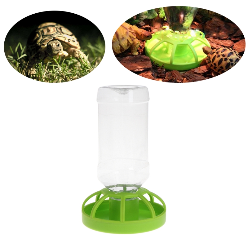 1PC Reptile Water Drinker Dispenser Food Bowl Lizard Feeder Round Dish Drink Bottle