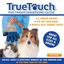 *Buy American* True Touch Deshedding Grooming Glove Dog Cat Pet As Seen On TV