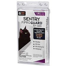 Sentry Fiproguard Flea and Tick Topical Drops for Cats 6 doses