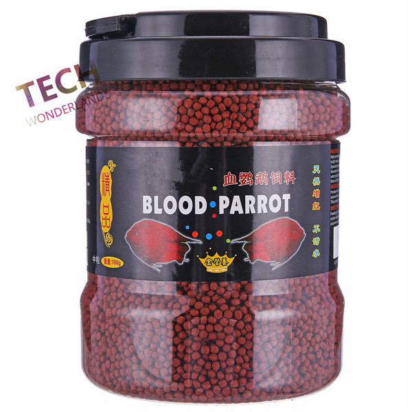 700g/bottle Blood Parrot Fish Food Red Parrot Feed Food middle size unit enhance red color and growing healthy