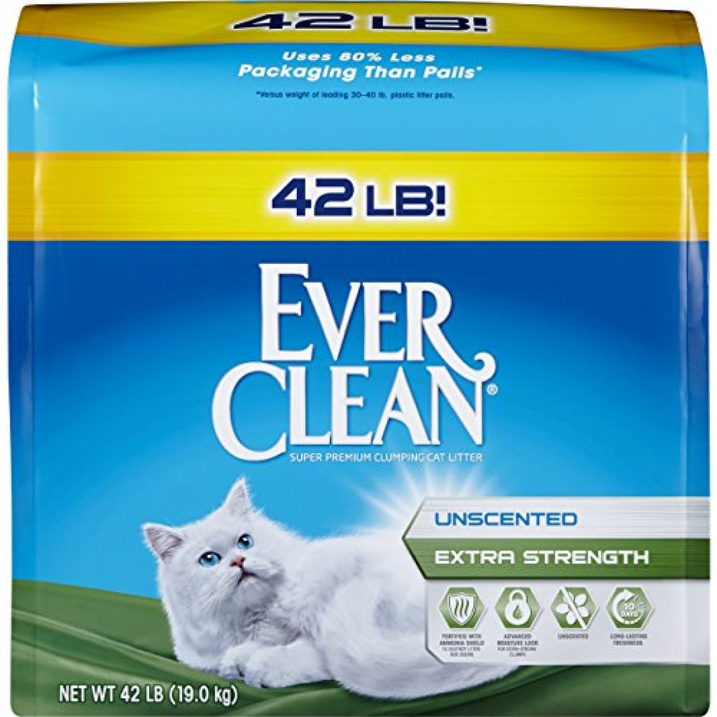 Ever Clean Extra Strength Cat Litter, Unscented, 42 Pound Bag Pets