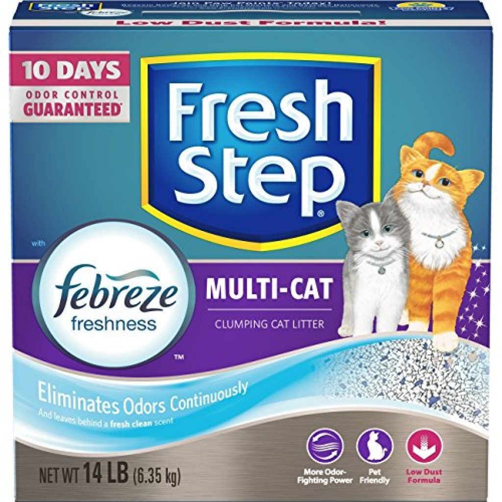 Fresh Step MultiCat with Febreze Freshness, Clumping Cat Litter
