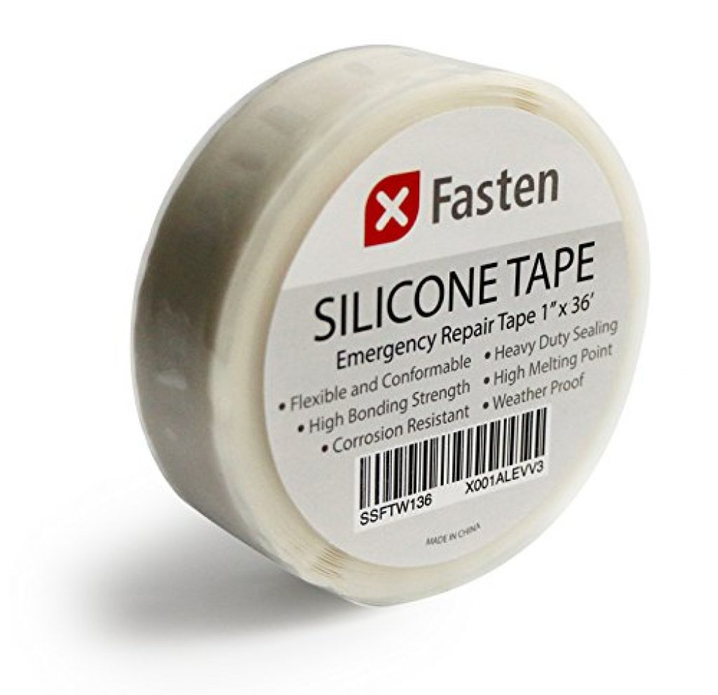 XFasten Silicone Self Fusing Tape 1-Inch x 36-Foot (White) Silicone ...