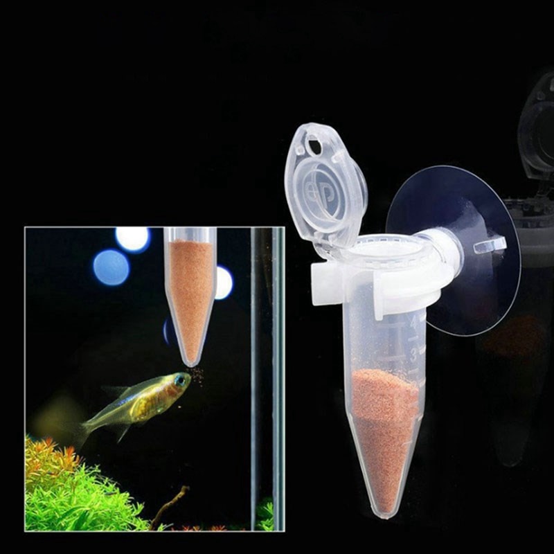 Automatic Fish Feeder Tapered Aquarium Red Worm Feeding Feeder Funnel Cup Fish Food Feed Tool Aquarium Feeder With Suction Cup