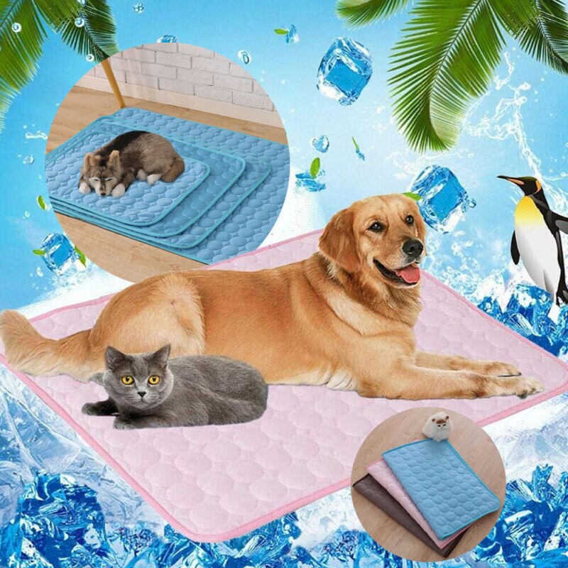 New Ultra-thin Pet Dog Cat Cooling Mesh Mat Bed Summer Heat Relief Breathable Cushion Pad USA