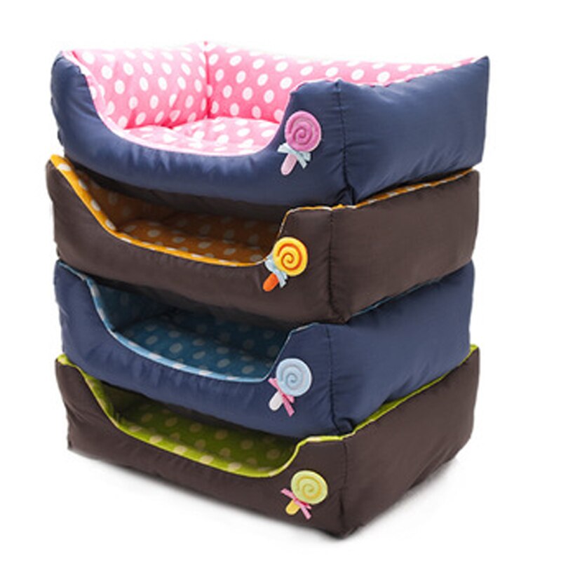 Pet Products Dog Beds Colorful Candy Puppy Dog Bed Mat for Animals Cat House Petshop Pet Supplies Pink Blue Green Yellow