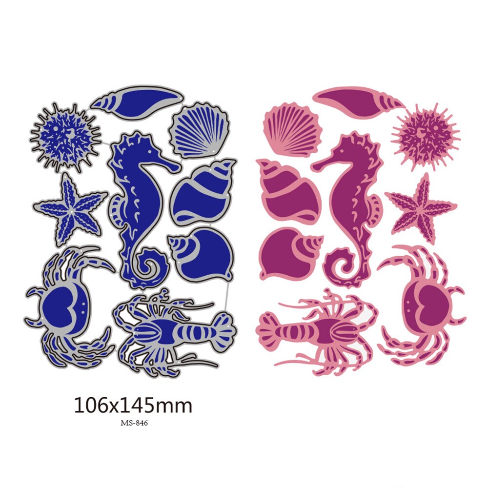 Gowing Marine Life Metal Cutting Dies For DIY Scrapbooking Embossing Paper Card Decor Crafts Making New 2019