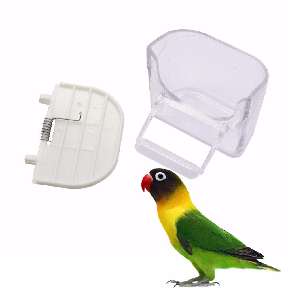 20 Pcs Bird Feeders Drinking Bowls For Birds Parrot Water Window Bird Feeder Food Pet Bird