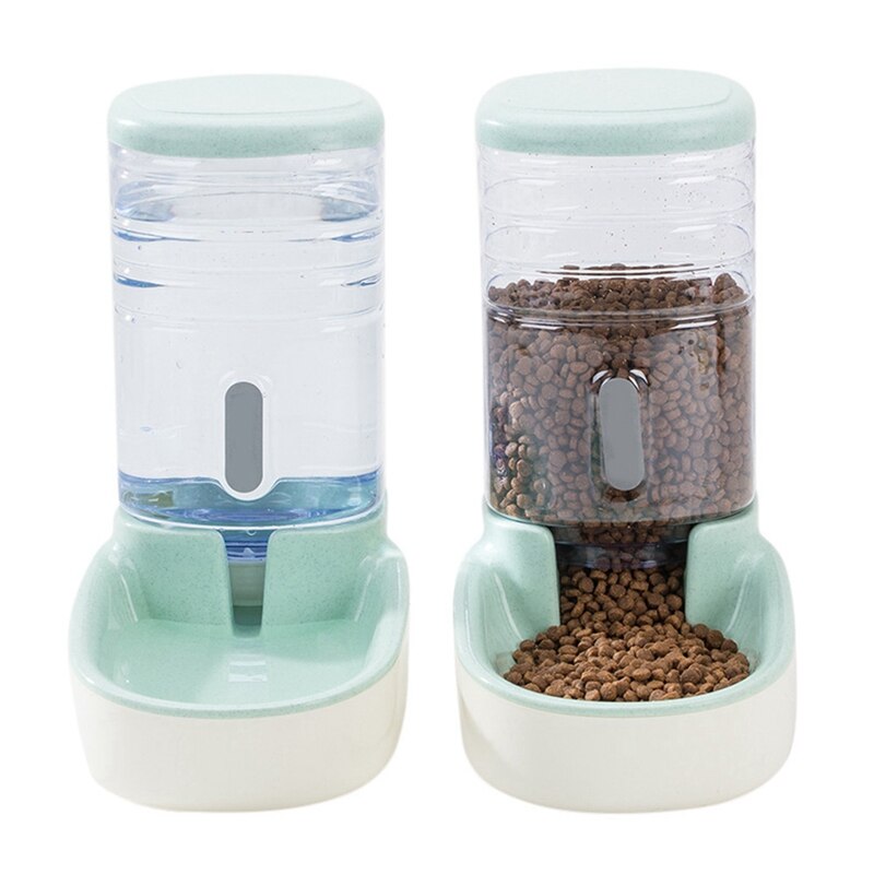 3.8L Two Styles Pet Automatic Feeder Small Size Large Capacity Cat Dog Water Feeder with Non-slip base Pet Food Container