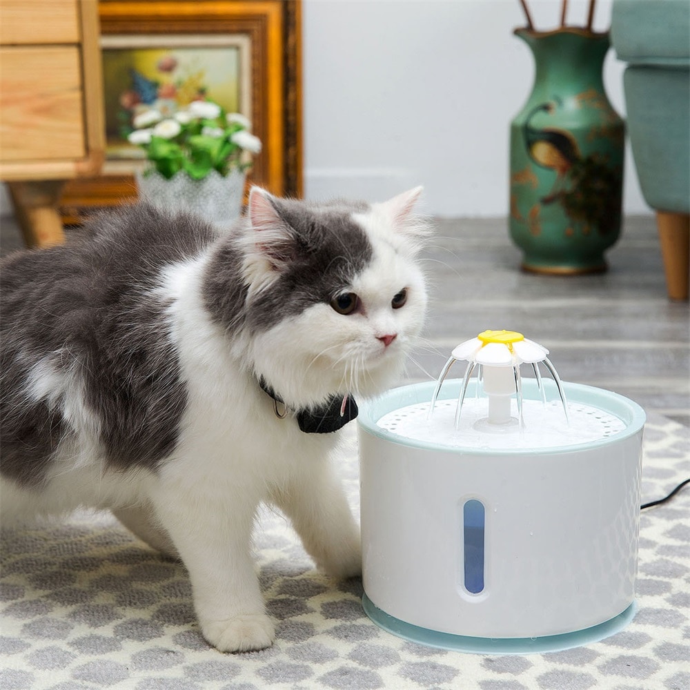 Automatic Cat Fountain Water Feeder Water Dispenser Large Spring Drinking Bowl Cat Automatic Feeders Food Drink Filter For Pets