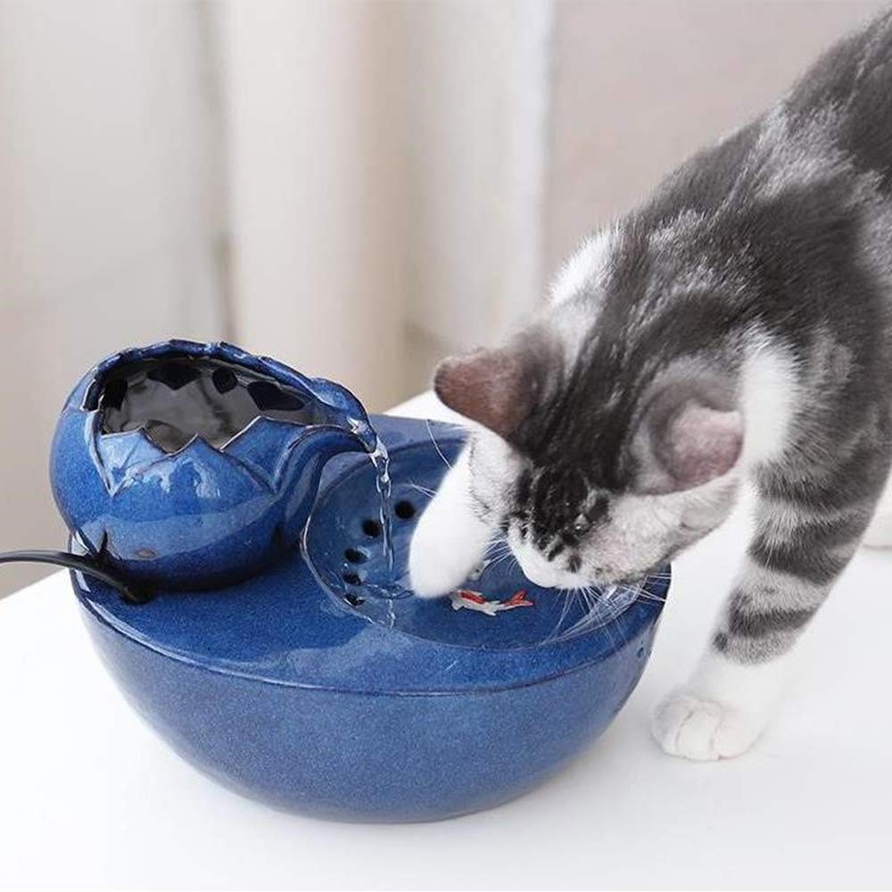 Automatic Electric Ceramic Drinking Fountain For Cats Dogs Drinking Aut Bowl Cat Water Fountain Dispenser Pet Products Food Bowl