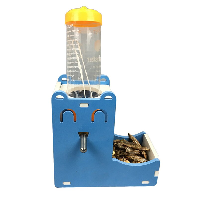Cat Food Feeder Dispenser Nest Toy Small Pet Water Bottle Holder Hamster Rabbit Food Feeder