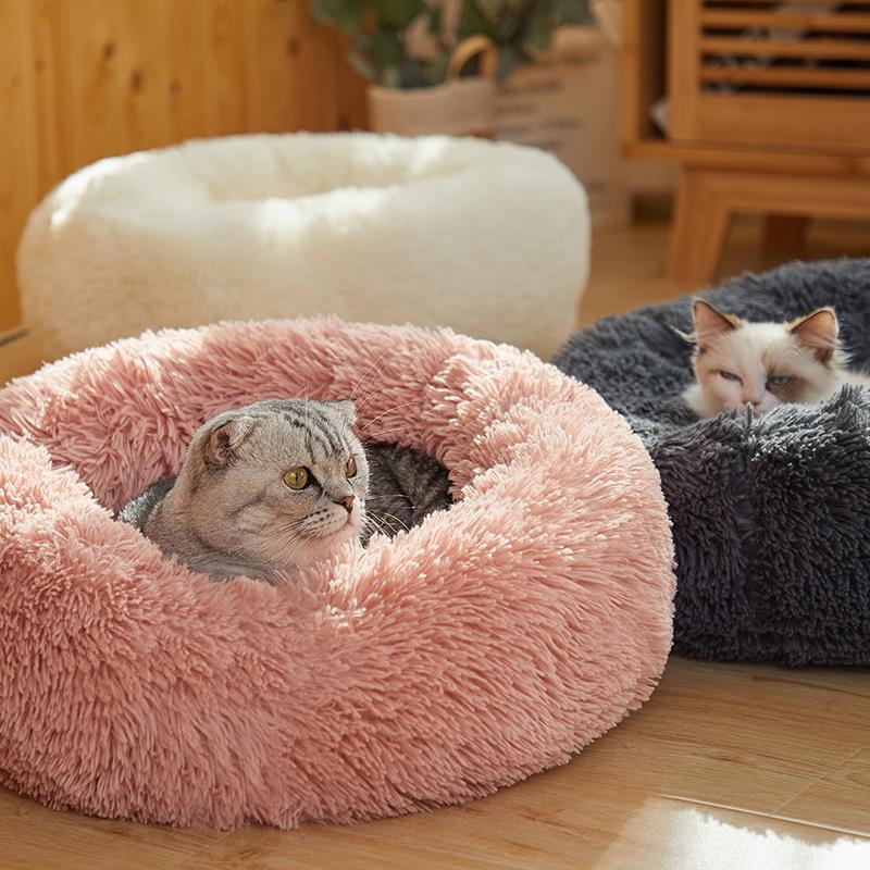 Comfortable Animals Supplies Round Large Dog Basket Kennel Pets House Cushion Mat Cat Panier Basket For Dog Bed Doghouse