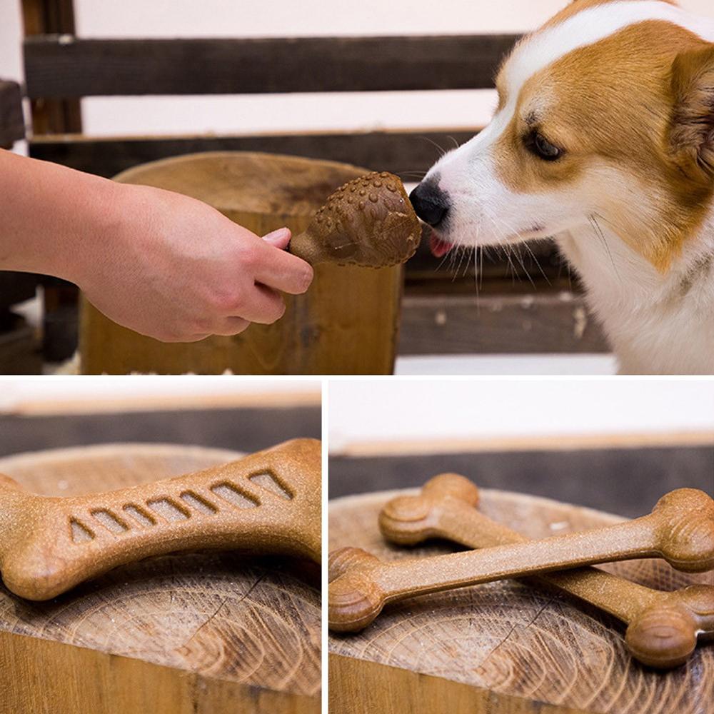 Pet Dog Chews Toys Wood Bone Molar Teeth Clean Stick Food Treats Dogs Simulation Bones Chicken Leg Toy For Puppy Accessories