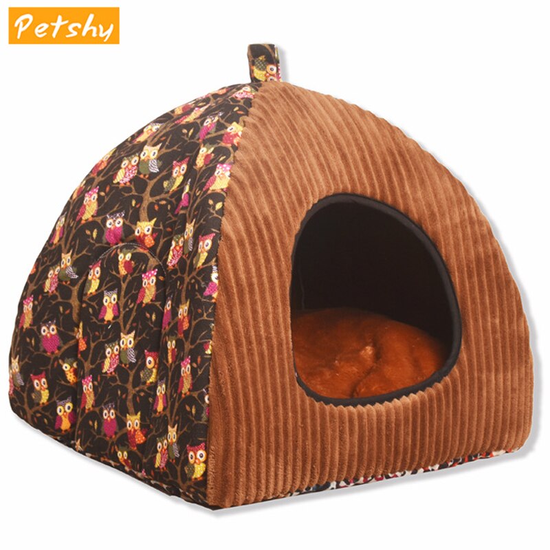 Petshy Pet Tent Dog House Cat Bed Yurt Puppy Cats Cave Nest Sleeping Pad Cushion Cat Small Medium Dog Kennel Bed Pet Home Sofa