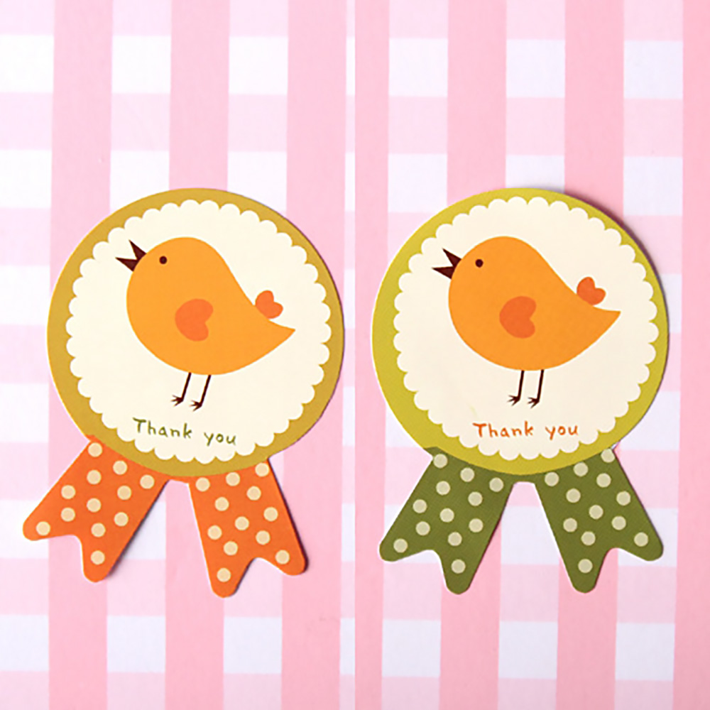 120pcs Chicken Pattern Medal Thank You Food Tag Section Seal Label Package Bakery Chocolate Cookie Cake Sticker Party Decoration