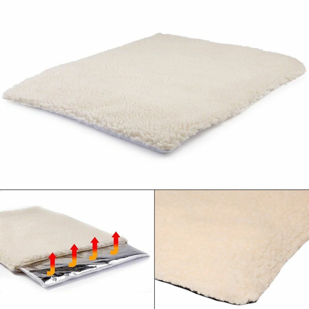 1PC 64*49cm Pet Self Heating Blanket Dog Cat Bed Thermal Washable No Electric Blanket Soft Puppy Kitten Blanket Beds Mat Rug