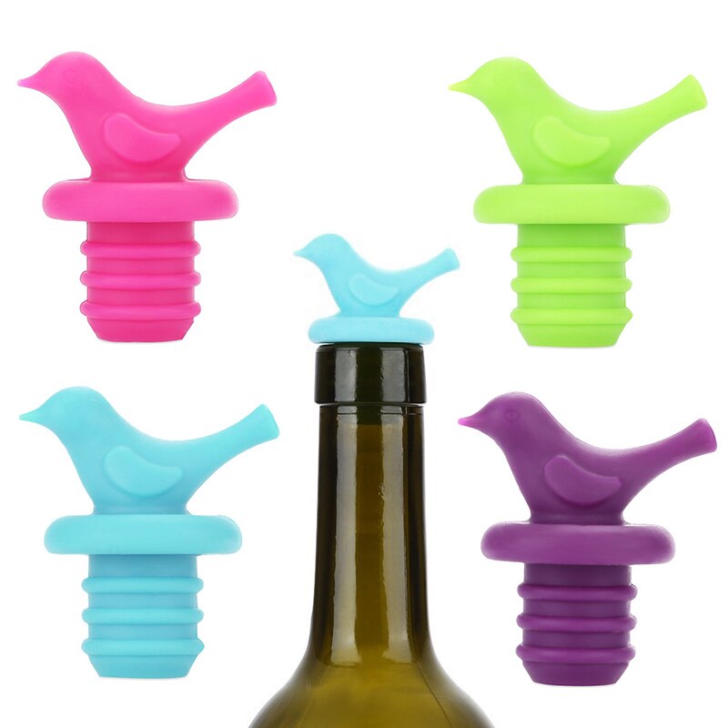 2Pcs Food Grade Silicone Wine Bottle Stopper Plug Red Wine Cap Keep Fresh Sealing Bottle Cover Barware Kitchen Bar Accessories