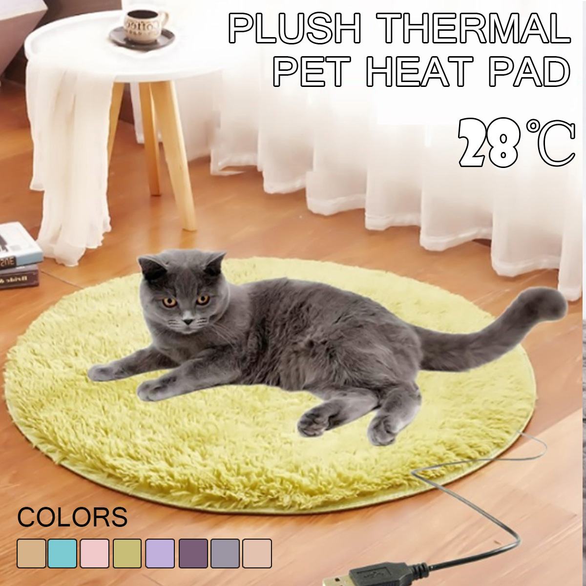 40cm Animals Bed Heater Mat Heating Pad Good Cat Dog Bed Body Winter Warmer Carpet Pet plush Electric Blanket Heated Seat