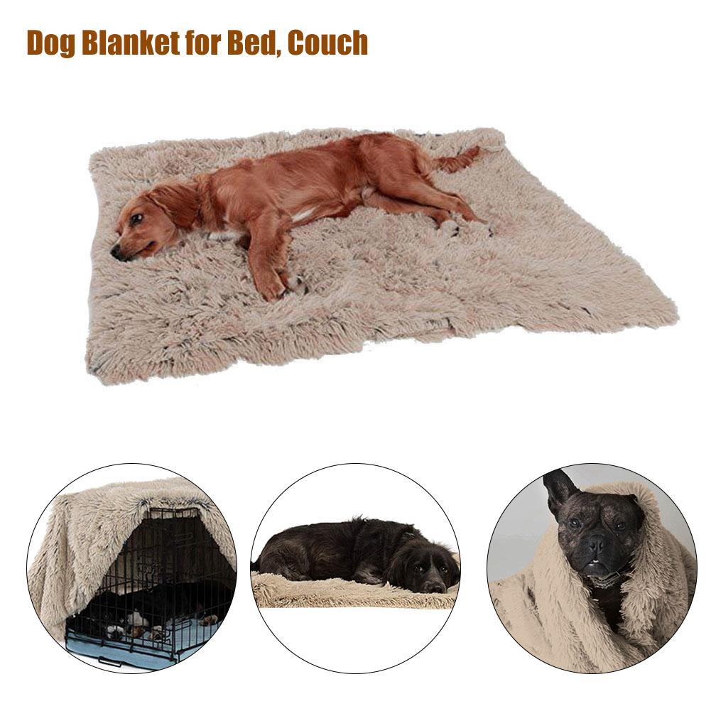 56 78 100cm Pet Plush Mat Warm Soft Velvet Comfortable Double Blanket Machine Washable S M L Bed Cover For Large Dog Puppies Cat