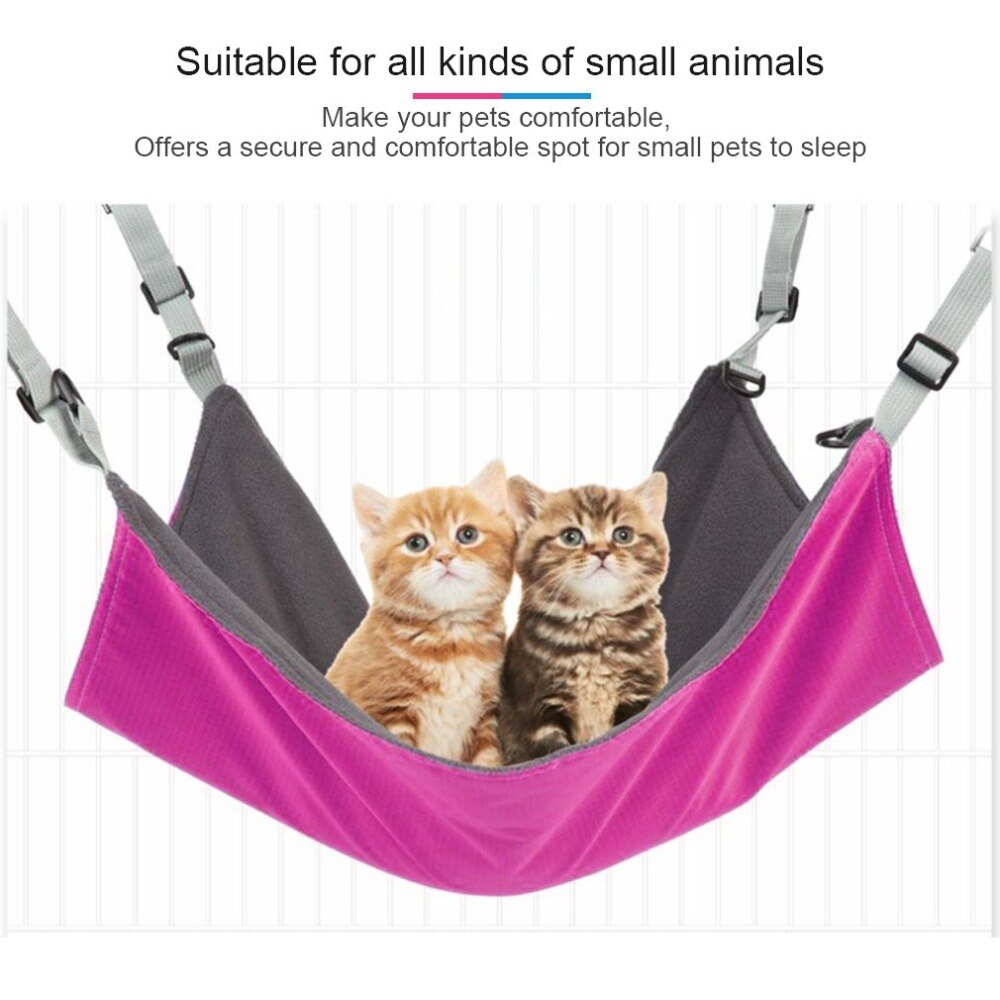 56*42cm Reversible Sides Pet Cat Cage Hammock Bed Mat Small Dog Rabbit Hanging Bed 2D65