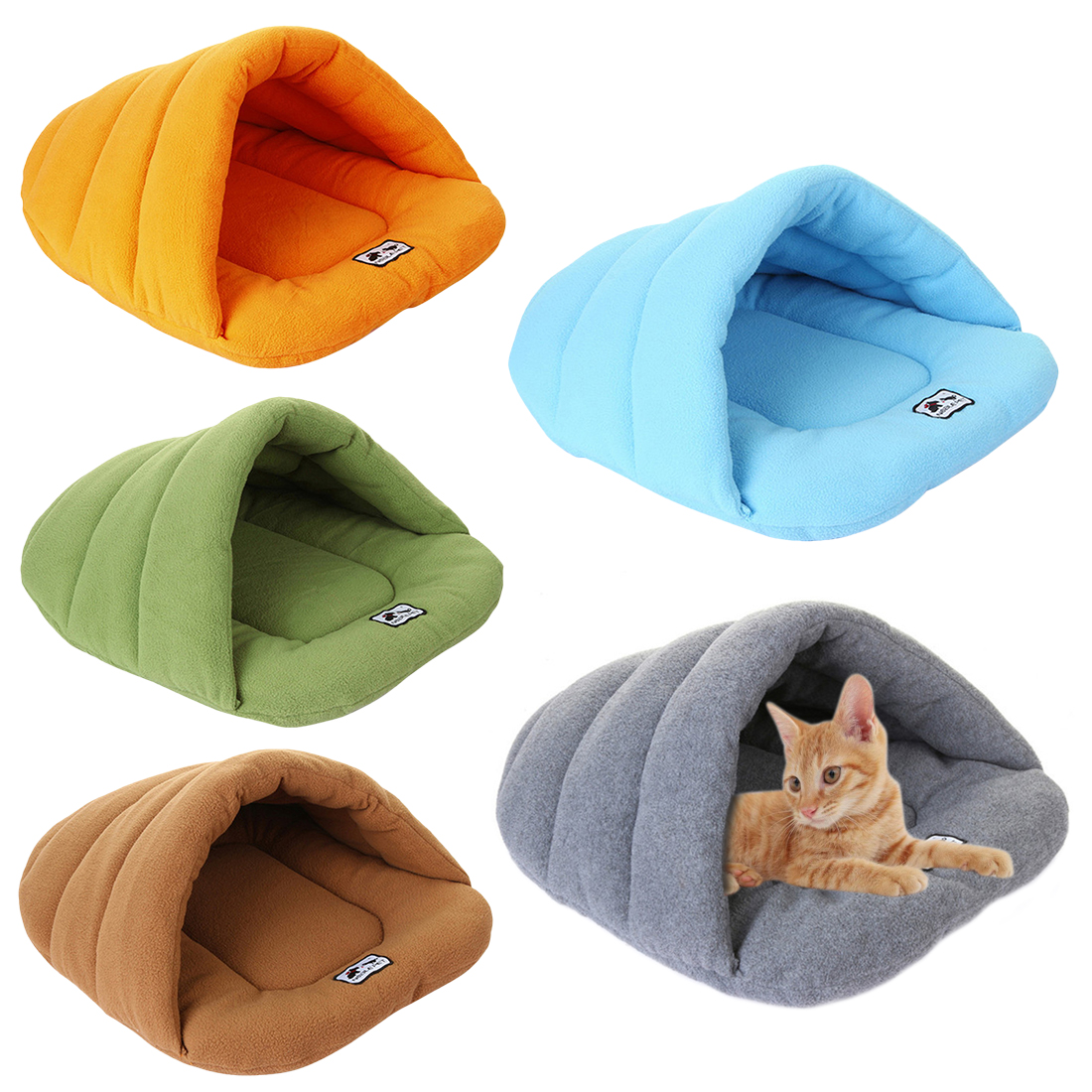 6Colors Pet Cat Bed Small Dog Puppy Kennel Sofa Polar Fleece Bed Pet Mat Cat House Cat Sleeping Bag Warm dog bed panier chien