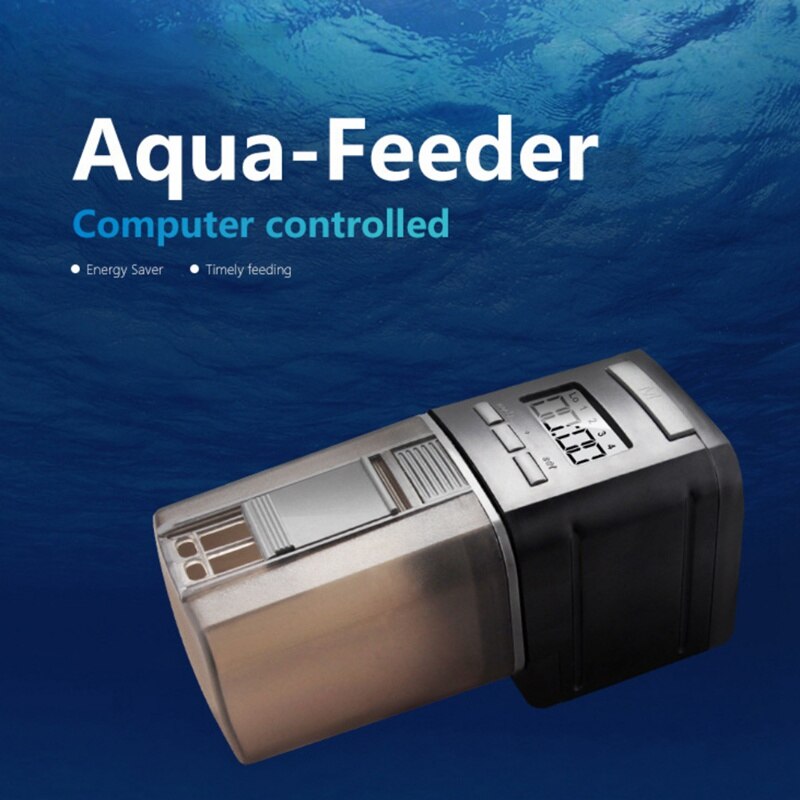 Automatic Fish Feeder Fish Tank Aquarium Fish Food Feeding Automatic LCD Display Timer Food Dispenser Adjustable Auto Feeder