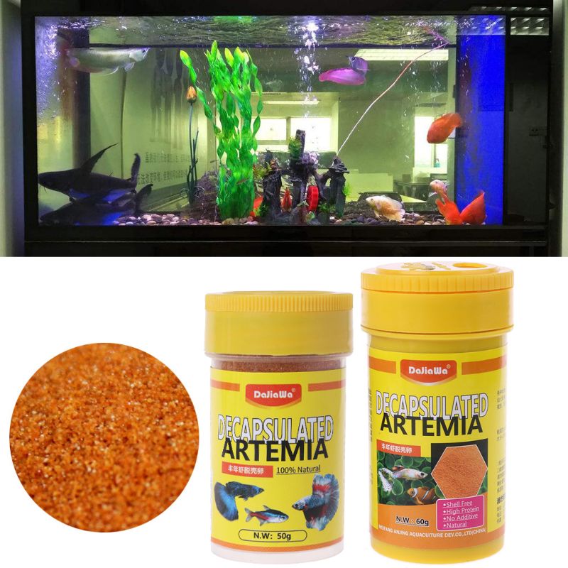 Brine Shrimp Eggs Artemia Fodder Ocean Healthy Nutrition Fish Food Feeding Fish Aquarium Supplies