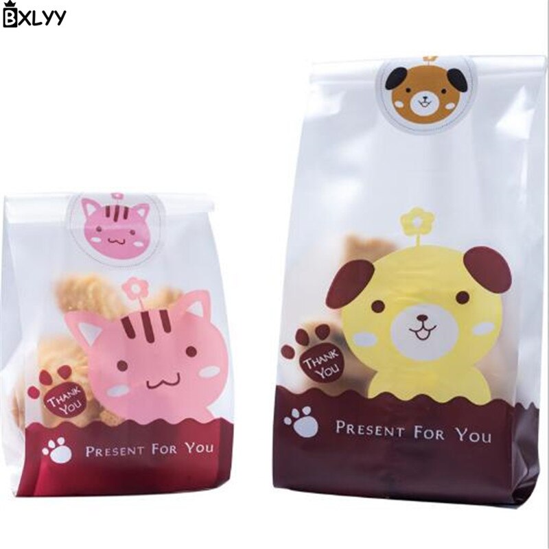 BXLYY Cute Dog and Cat Candy Bag Cookies DIY Wedding Gift Bag Birthday Party Food Bag Baby Shower New Year Decoration Gift Box.7