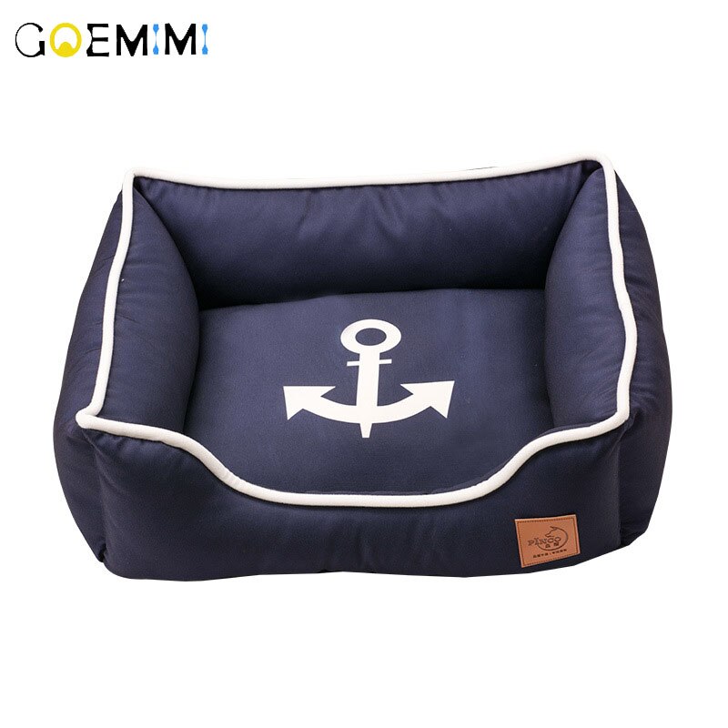Cat Beds & Mats Cozy Warm Soft Puppy Bed Sofa For Small Pet Dogs Navy Design Cat Kitten Kitty Houses Kennel
