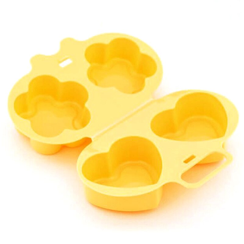Cooking Tools Microwave Oven Steamed Egg Utensil Two-Side Love Flower Steamed Chicken Egg Custard Mold Kitchen Accessories PP