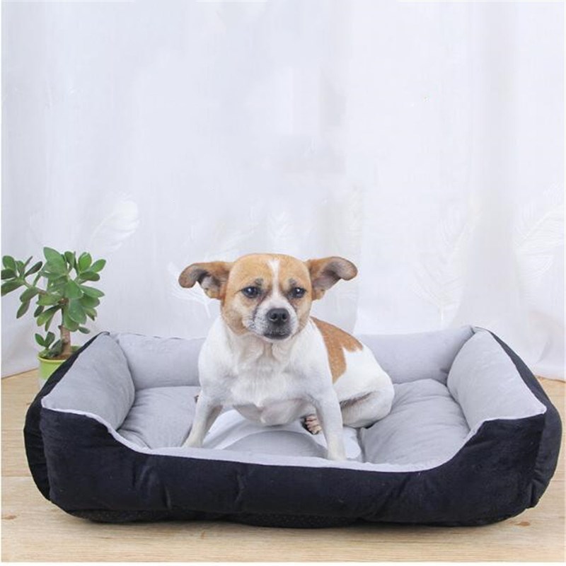 Dog Bed Black Blue Hondenmand For Larger Dog Cat Warm Cushion Comfortable Sofa