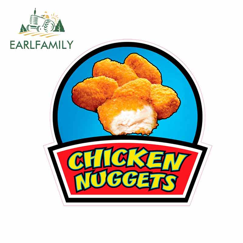 EARLFAMILY 13cm x 12.9cm for Chicken Nuggets Concession Restaurant Food Logo Car Stickers Vinyl Helmet RV VAN Car Accessories