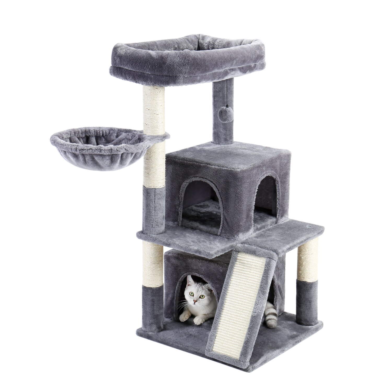 Fast Delivey Cat'S Tree Scratcher Tower Condo Furniture Scratch Post Cat Jumping Toy Play House Cat Sleeping Bed