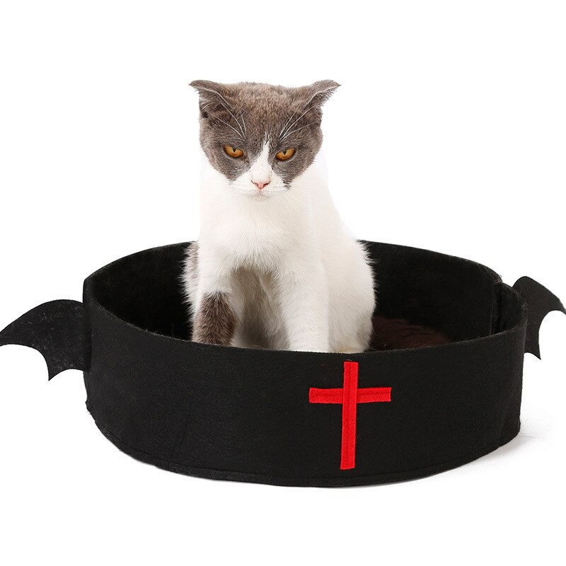 Halloween Creative Cat Litter Festival Simple Cat Dog Bed Red Cross And Bat Wings Pet Bed Christmas CRYWW35