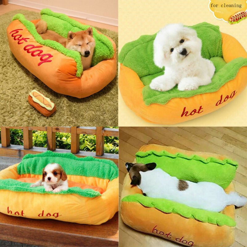 Hamburger Creative Pet Dog Cushion Removable House Puppy Warm Kennel Portable Sofa Mat Plush Blanket Pet Products