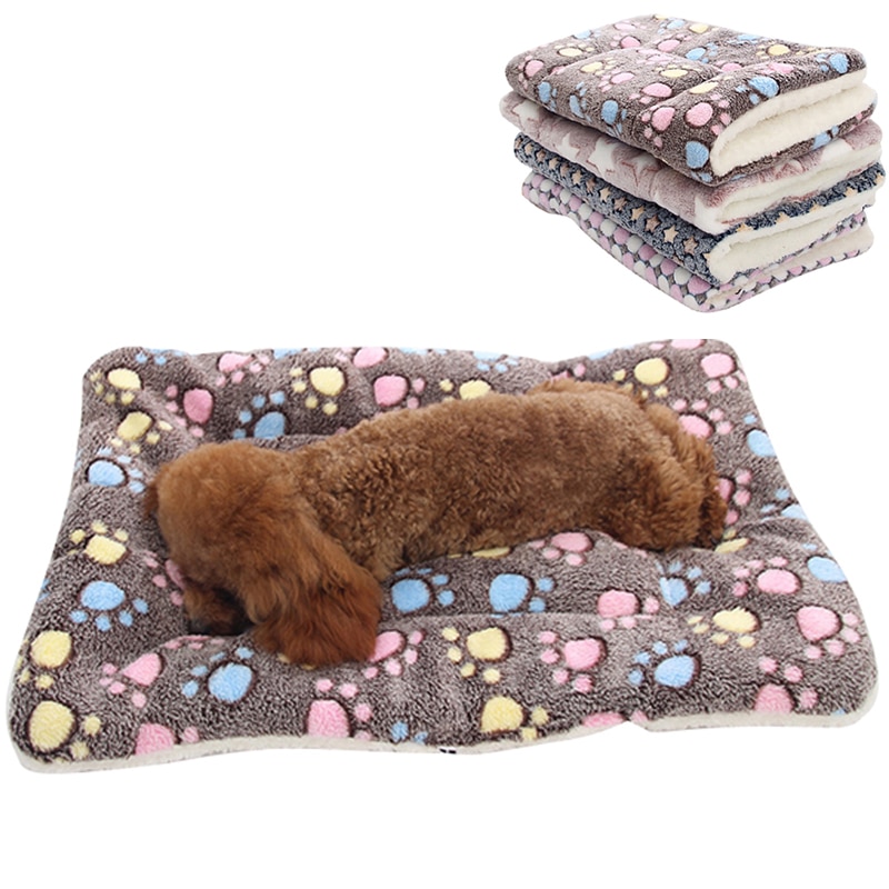 HEYPET Pet Blanket Dog Bed Cat Mat Soft Coral Fleece Winter Thicken Warm Sleeping Beds for Small Medium Dogs Cats Pet Supplies