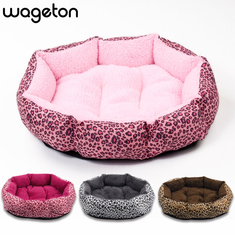 Hot sales! NEW! Colorful Leopard print Pet Cat and Dog Bed Pink, Yellowish brown, Purplish red, Brown, Gray, Yellow SIZE M,L