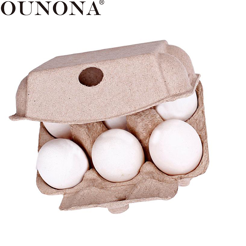 OUNONA 5pcs Egg Storage Box Folding 6 Grids Egg Storage Tray Box Portable Carton Tray Egg Rack Chicken Farm Equipment