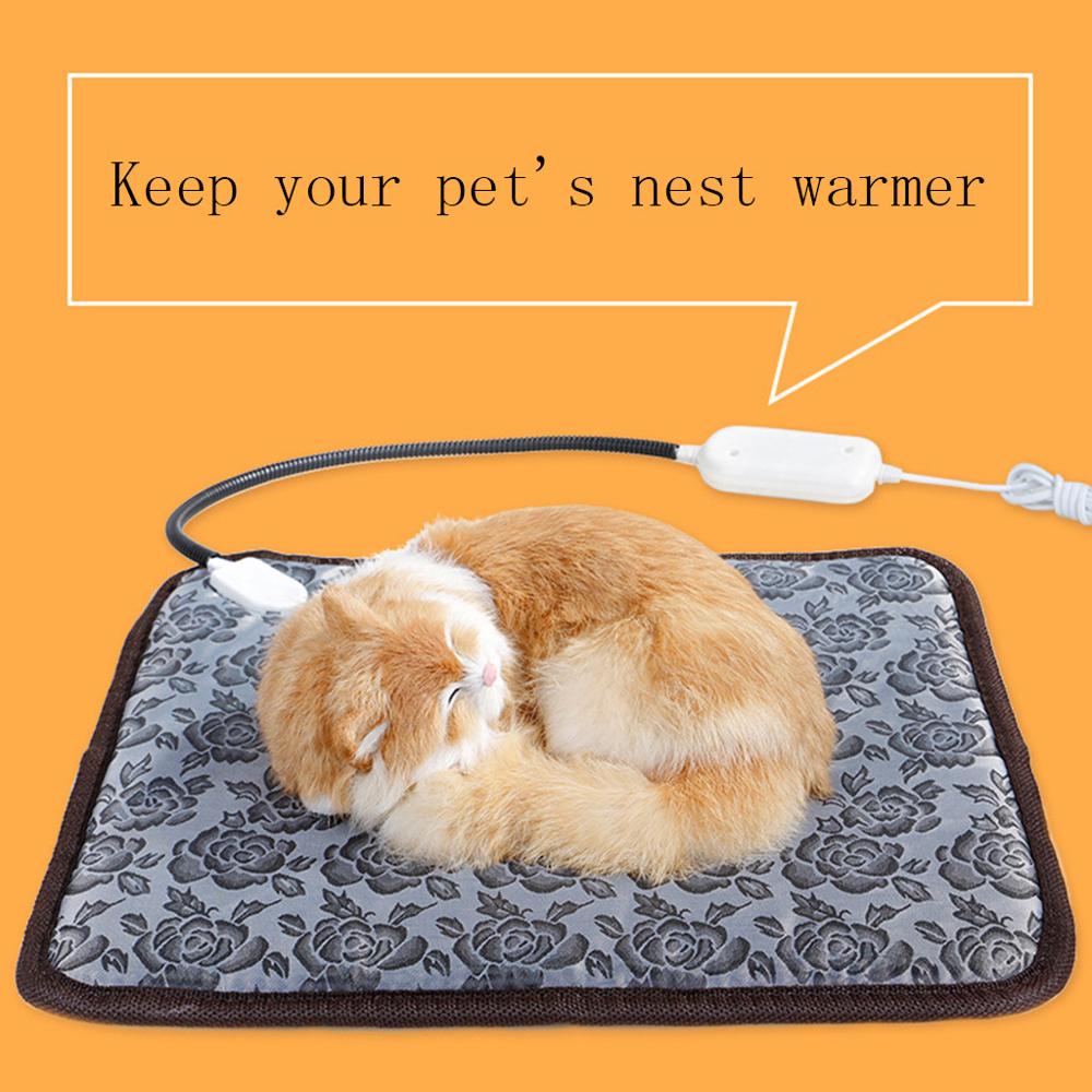 Pet Dog Cat Waterproof Electric Heating Pad Body Winter Warmer Mat Bed Blanket Animals Bed Heater Mat Cushion