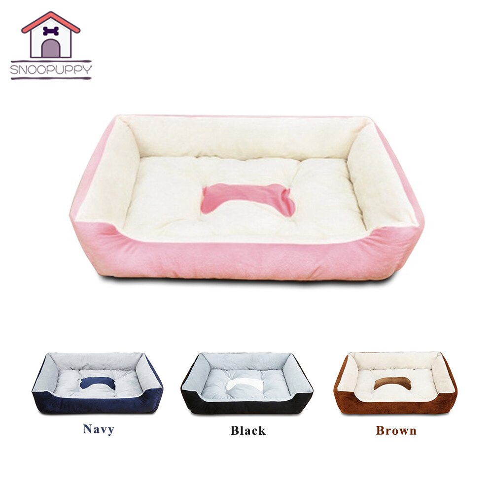 Pet Dogs Bone Beds Nest Pink Navy Soft Breathable PP Cotton Comfortable Cat Kennel Bed For Small Medium Large Bench Dog YX0001
