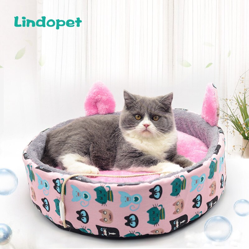 Pet kennel warm thick cat bed small dog round teddy four seasons universal