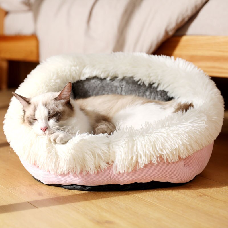 Round Dog Bed Deep Den, Donut Orthopedic Comfort Deep Dish Cuddler Soft Washable Pet Bed Cama Para Cachorro